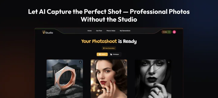 AI Studio product imagery workspace